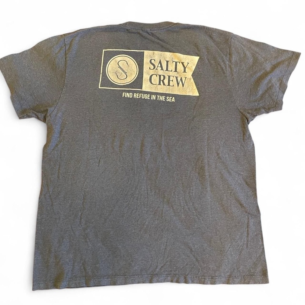 Salty Crew Grey Graphic T-Shirt, Men's Size XL - Surf Skater Style - Picture 3 of 3